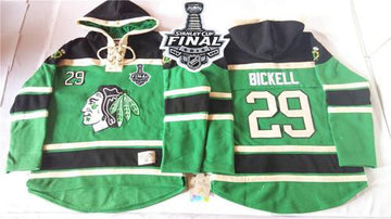 Bryan Bickell Chicago Blackhawks green jersey