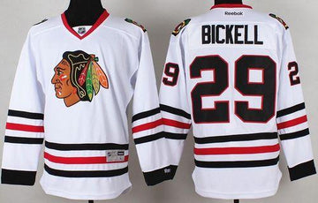 Bryan Bickell Chicago Blackhawks white jersey