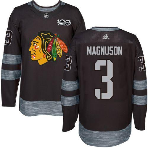 Keith Magnuson Chicago Blackhawks black jersey