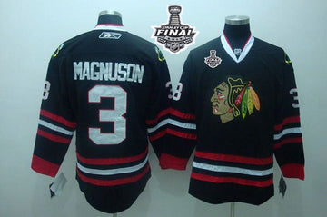 Keith Magnuson Chicago Blackhawks black jersey