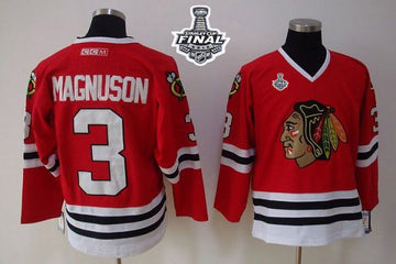 Keith Magnuson Chicago Blackhawks red jersey
