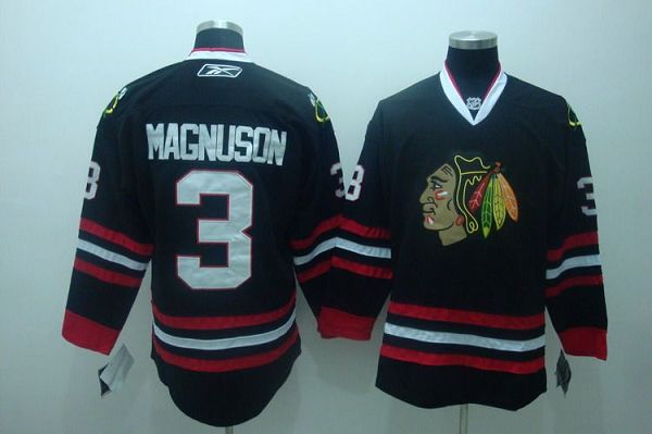 Keith Magnuson Chicago Blackhawks black jersey