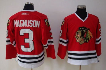 Keith Magnuson Chicago Blackhawks red jersey
