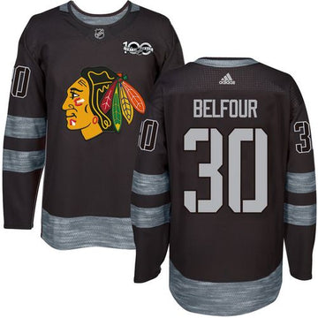 ED Belfour Chicago Blackhawks black jersey