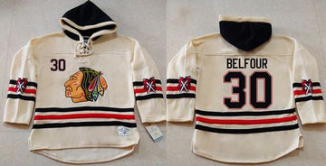ED Belfour Chicago Blackhawks cream jersey
