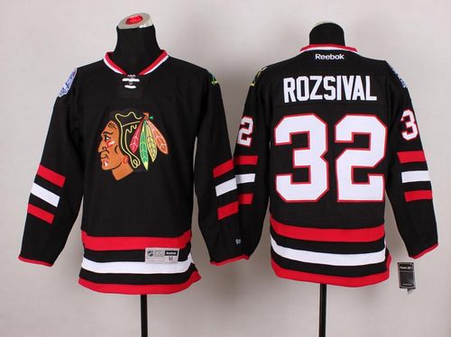 Michal Rozsival Chicago Blackhawks black Stadium Series jersey