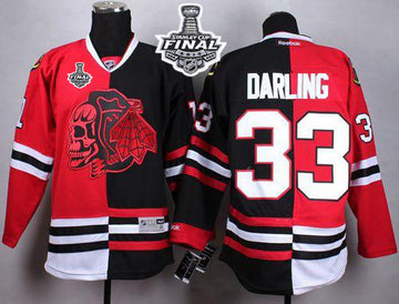 Scott Darling Chicago Blackhawks red-black Split jersey