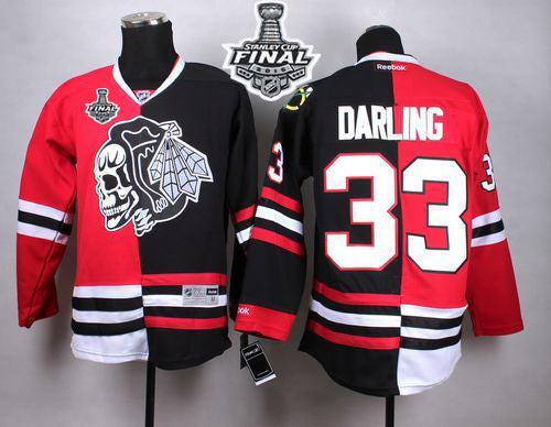 Scott Darling Chicago Blackhawks red-black Split jersey