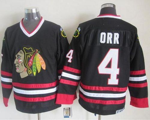 Bobby Orr Chicago Blackhawks black Throwback jersey