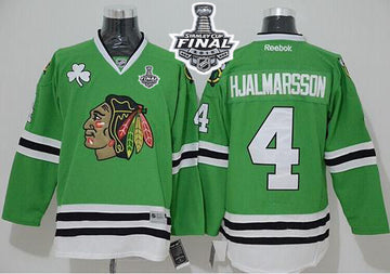 Nikals Hjalmarsson Chicago Blackhawks green jersey