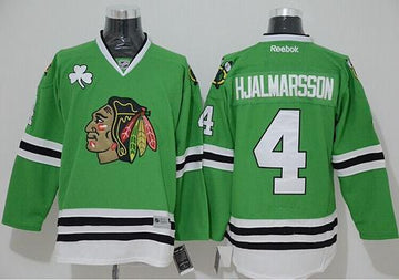 Nikals Hjalmarsson Chicago Blackhawks green jersey