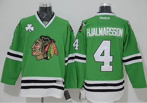 Nikals Hjalmarsson Chicago Blackhawks green jersey