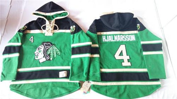 Niklas Hjalmarsson Chicago Blackhawks green jersey