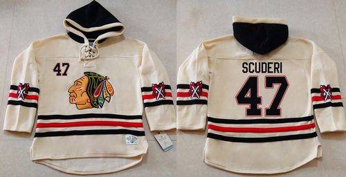 Rob Scuderi Chicago Blackhawks cream jersey