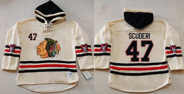 Rob Scuderi Chicago Blackhawks cream jersey