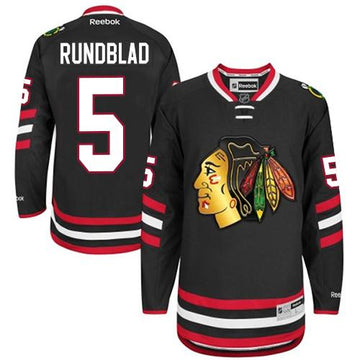 David Rundblad Chicago Blackhawks black Stadium Series jersey