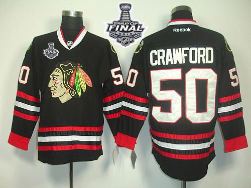 Corey Crawford Chicago Blackhawks black jersey