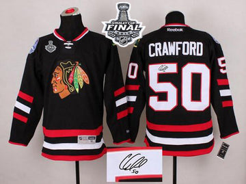 Corey Crawford Chicago Blackhawks black jersey