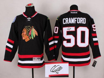 Corey Crawford Chicago Blackhawks black jersey