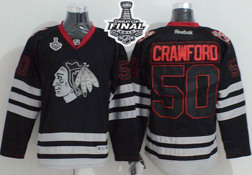 Corey Crawford Chicago Blackhawks black jersey
