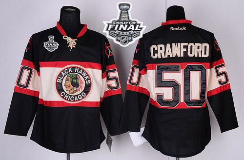 Corey Crawford Chicago Blackhawks black jersey