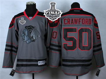 Corey Crawford Chicago Blackhawks charcoal Fashion jersey