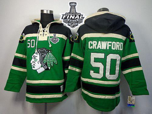 Corey Crawford Chicago Blackhawks green jersey