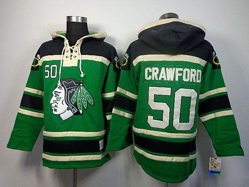Corey Crawford Chicago Blackhawks green jersey