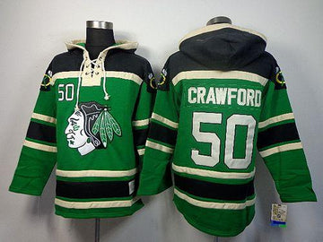 Corey Crawford Chicago Blackhawks green jersey