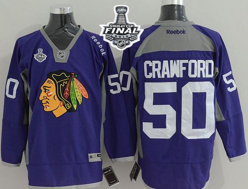 Corey Crawford Chicago Blackhawks purple jersey