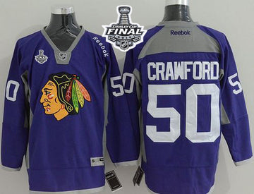 Corey Crawford Chicago Blackhawks purple jersey