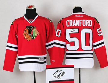 Corey Crawford Chicago Blackhawks red jersey