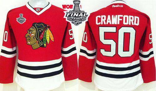 Corey Crawford Chicago Blackhawks red Home jersey