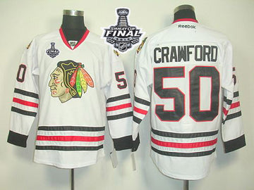 Corey Crawford Chicago Blackhawks white jersey