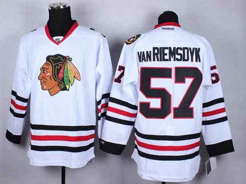 Trevor Van Riemsdyk Whte Chicago Blackhawks jersey