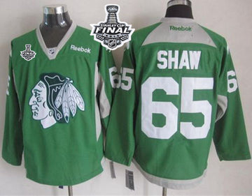 Andrew Shaw Chicago Blackhawks green jersey