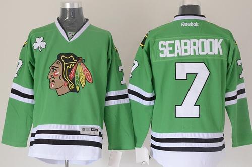 Brent Seabrook Chicago Blackhawks green jersey