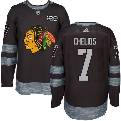 Chris Chelios Chicago Blackhawks black jersey