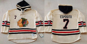 Tony Esposito Chicago Blackhawks cream jersey