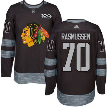 Dennis Rasmussen Chicago Blackhawks black jersey