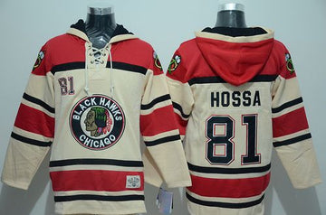 Marian Hossa Gream Sawyer Hooded Sweatshirt Chicago Blackhawks jersey