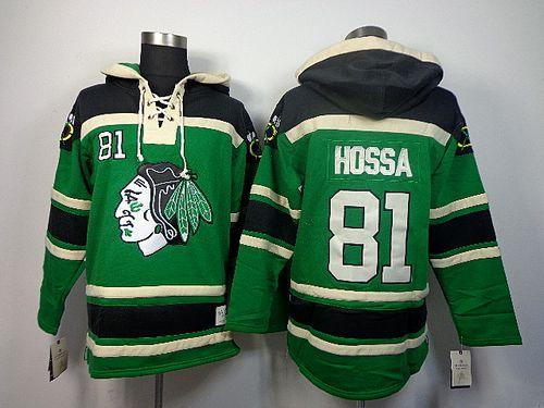 Marian Hossa Chicago Blackhawks green jersey