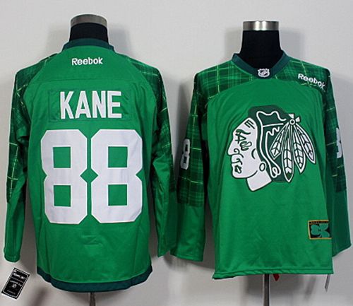 Patrick Kane Chicago Blackhawks green jersey