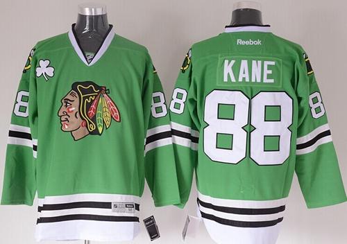Patrick Kane Chicago Blackhawks green jersey