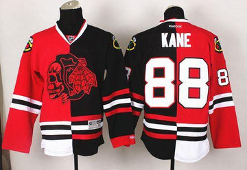 Patrick Kane Chicago Blackhawks red-black Split jersey