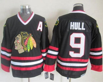 Bobby Hull Chicago Blackhawks black Throwback jersey