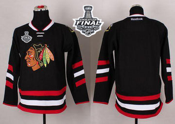 Custom Chicago Blackhawks black Stadium Series jersey
