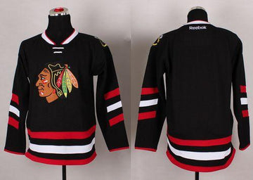 Custom Chicago Blackhawks black Stadium Series jersey