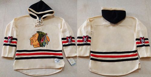 Custom Chicago Blackhawks cream jersey