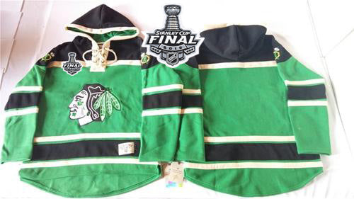 Custom Chicago Blackhawks green jersey